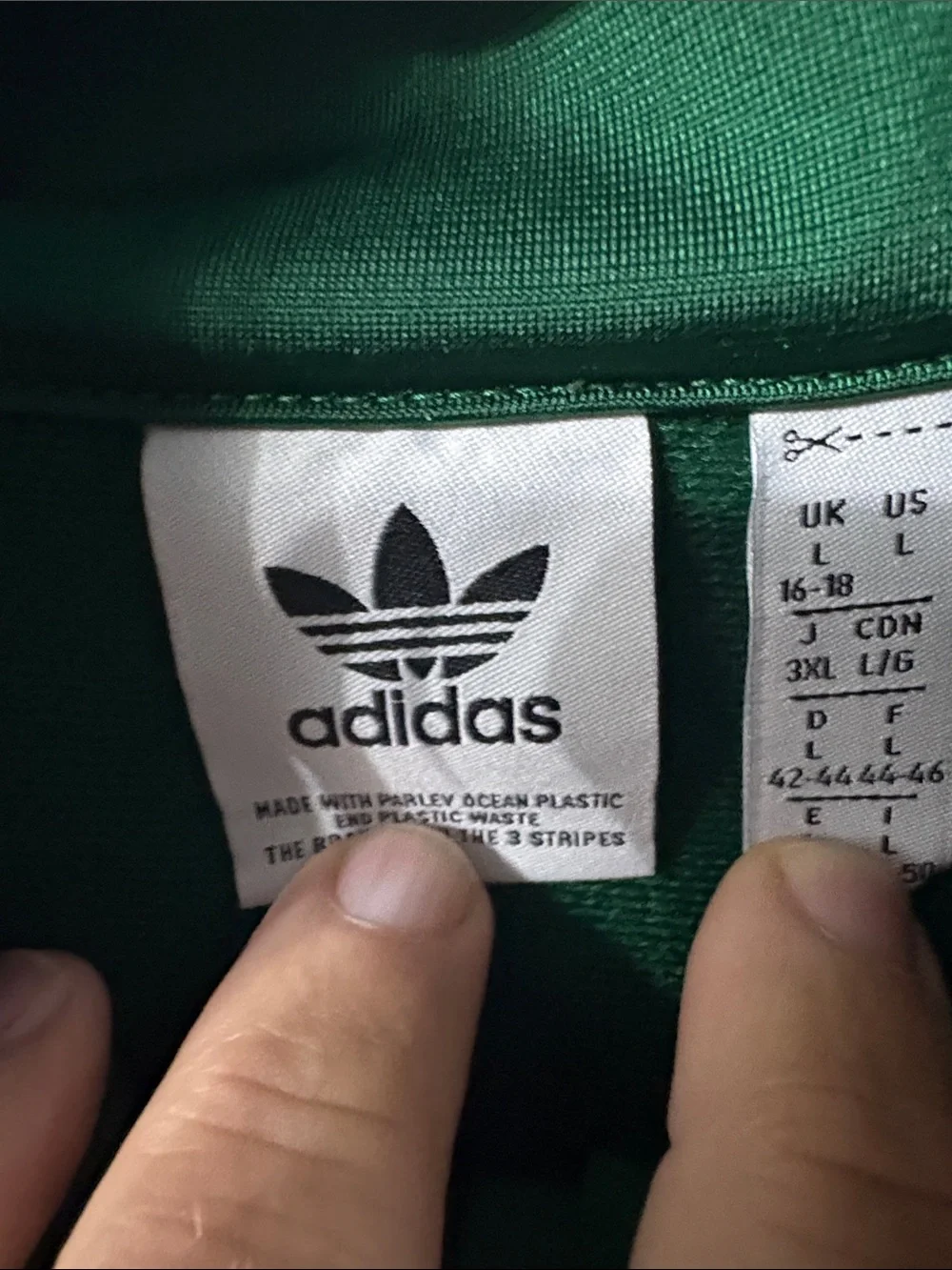 Adidas Original Firebird Forest Green Track Jacket with White Stripes